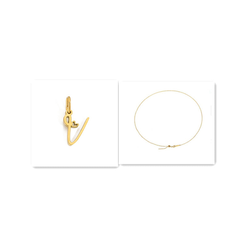 Initial Necklace - Signed with Love