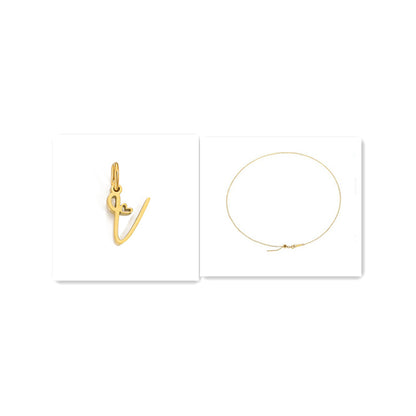 Initial Necklace - Signed with Love