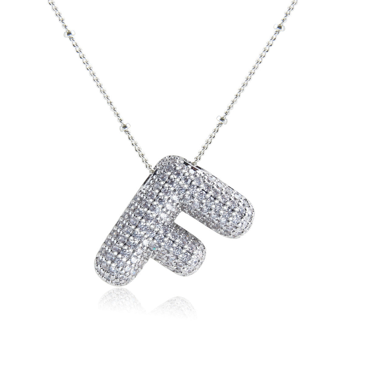 Iced Out Letter Charms Necklace