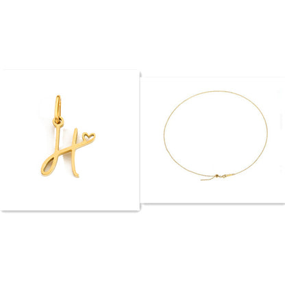 Initial Necklace - Signed with Love