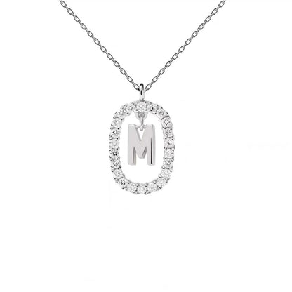 Initial Oval Sparkle