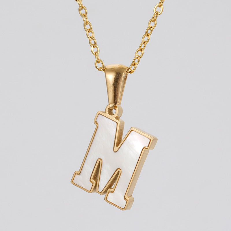 Delicate Flat Letter Charm Necklace