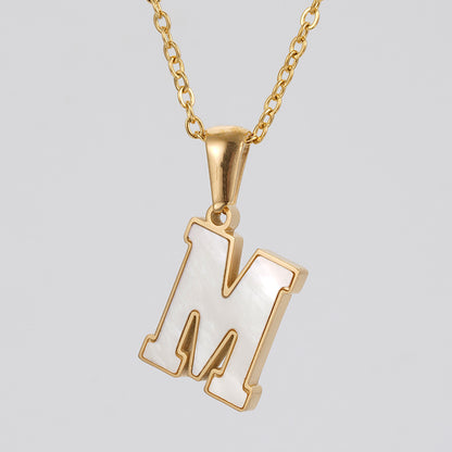 Delicate Flat Letter Charm Necklace