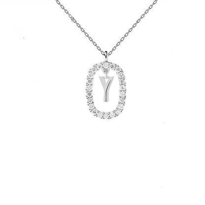 Initial Oval Sparkle