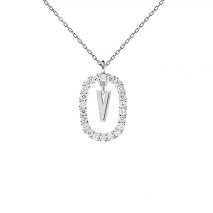 Initial Oval Sparkle