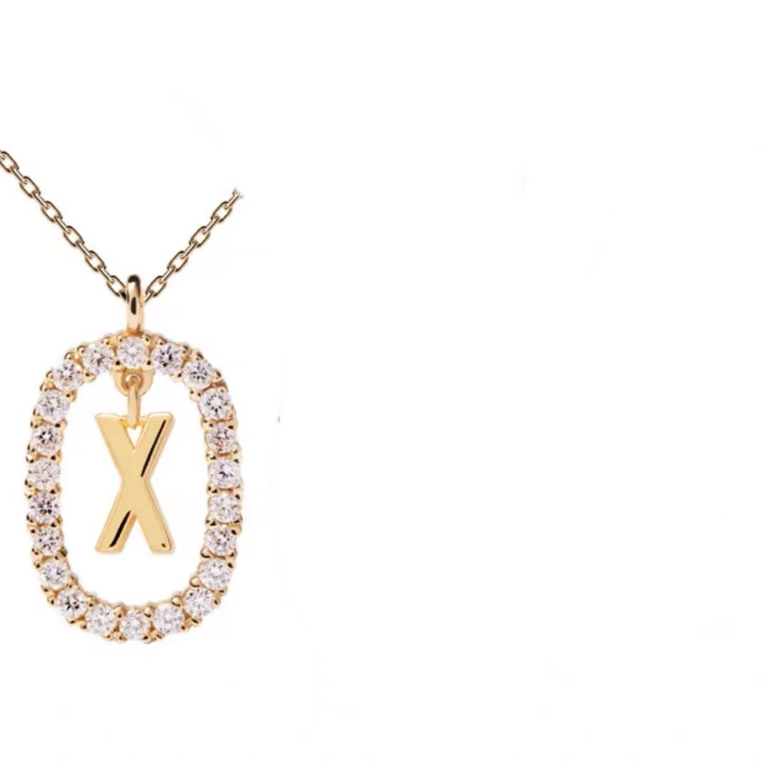 Initial Oval Sparkle