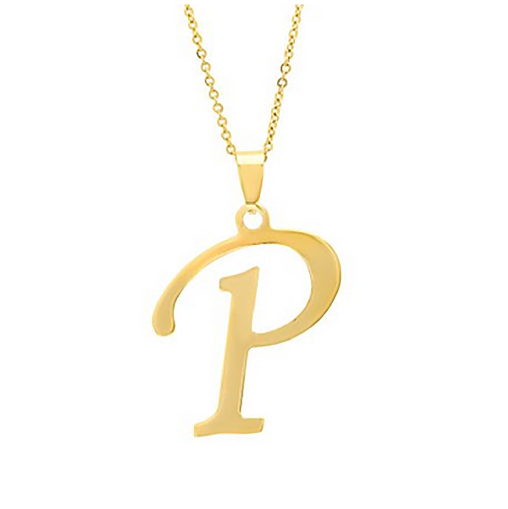 Elegant Flat Letter Necklace – Personalized Jewelry