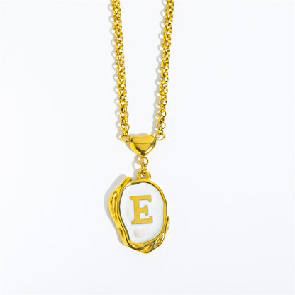 Elegant Gold Irregular Letter Pendant Necklace