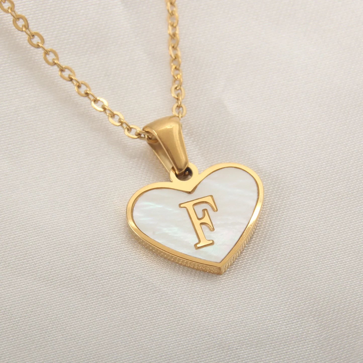 Tiny Mirror Initial Heart Necklace – Personalized Gift for Her