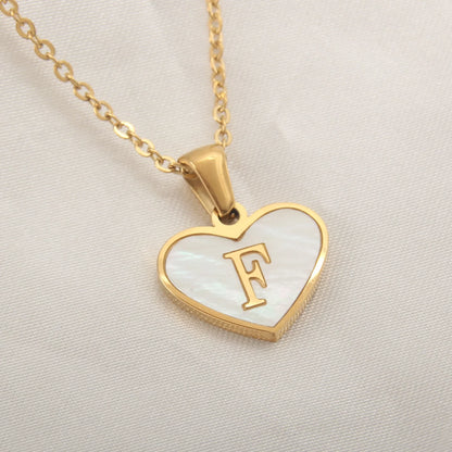Tiny Mirror Initial Heart Necklace – Personalized Gift for Her