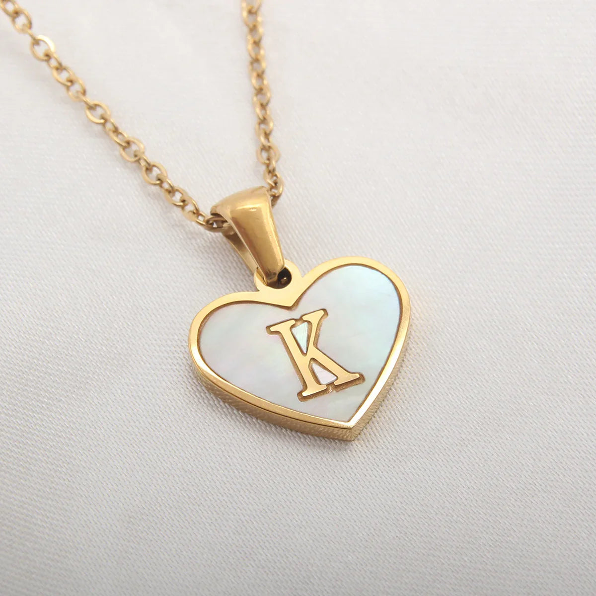 Tiny Mirror Initial Heart Necklace – Personalized Gift for Her