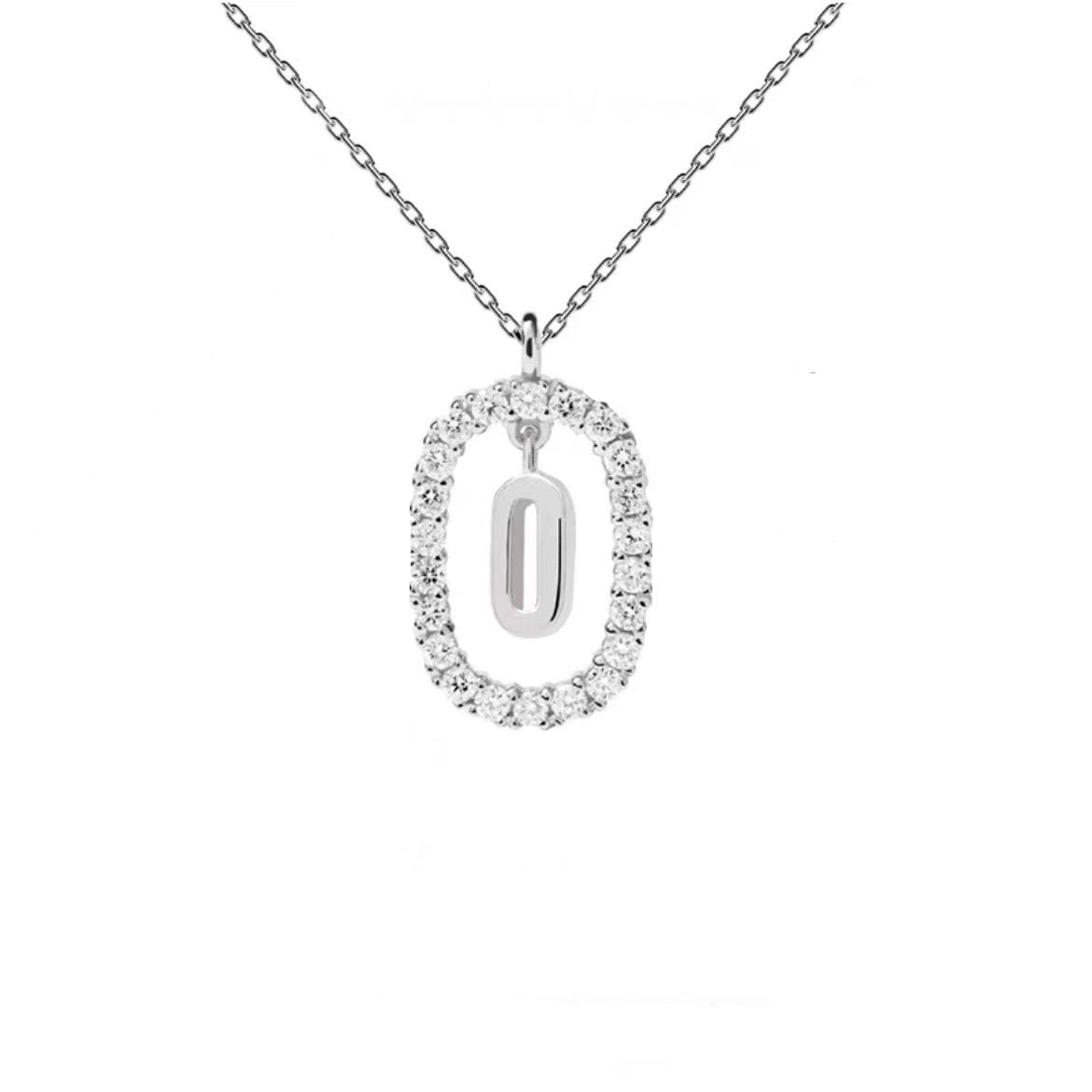 Initial Oval Sparkle