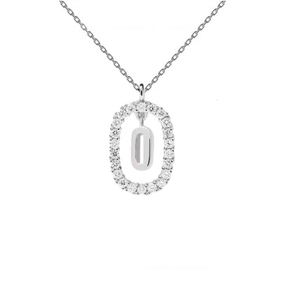 Initial Oval Sparkle