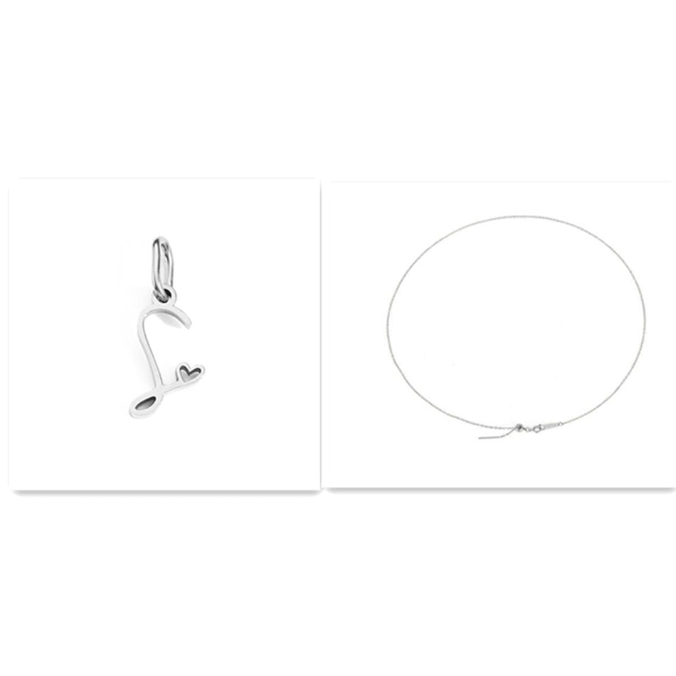 Initial Necklace - Signed with Love