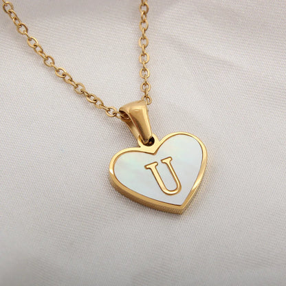 Tiny Mirror Initial Heart Necklace – Personalized Gift for Her