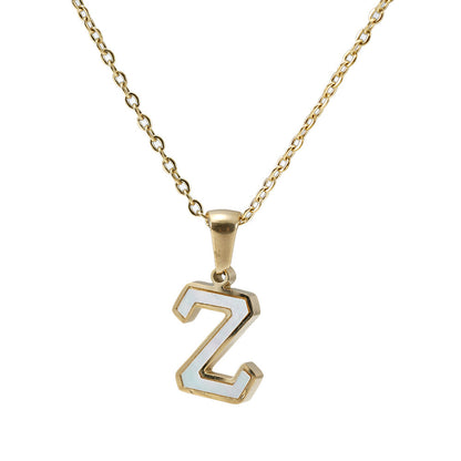Delicate Flat Letter Charm Necklace