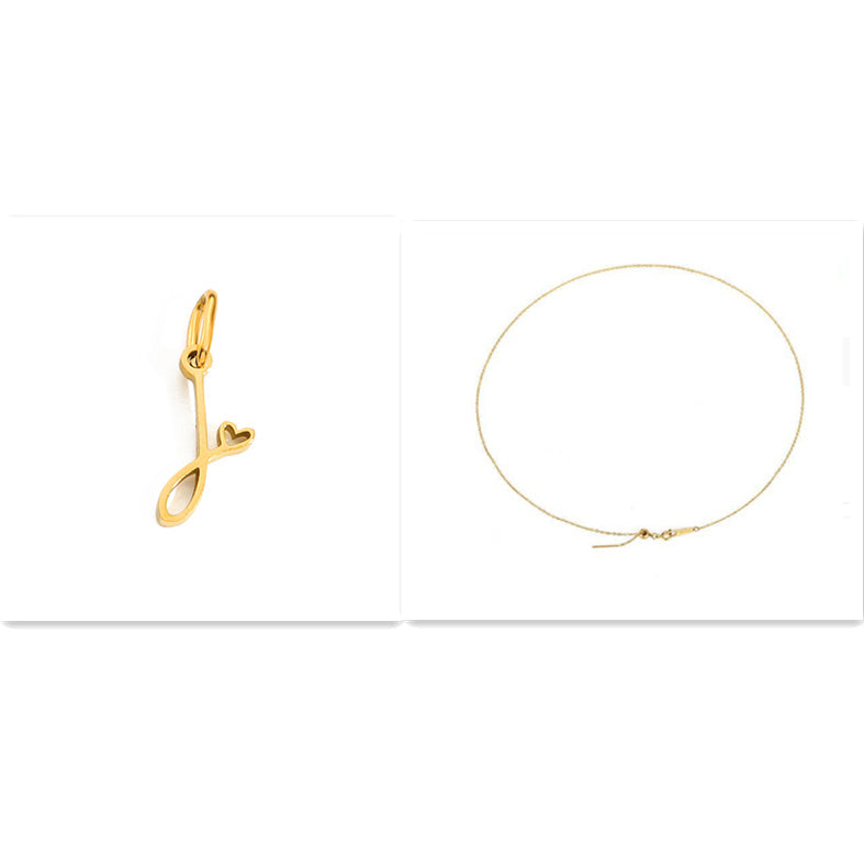 Initial Necklace - Signed with Love