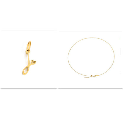 Initial Necklace - Signed with Love