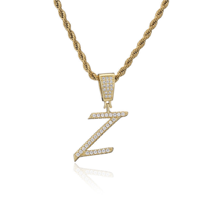 Flat Glow Script Pendant Necklace