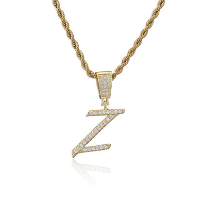 Flat Glow Script Pendant Necklace