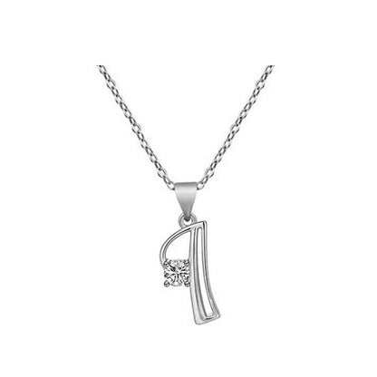 Crystal Script Initial Necklace