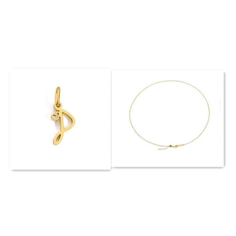 Initial Necklace - Signed with Love