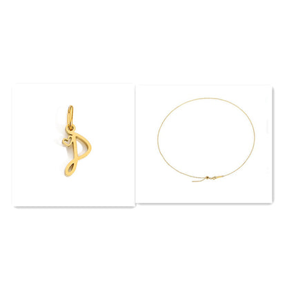 Initial Necklace - Signed with Love