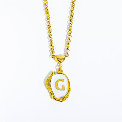 Elegant Gold Irregular Letter Pendant Necklace