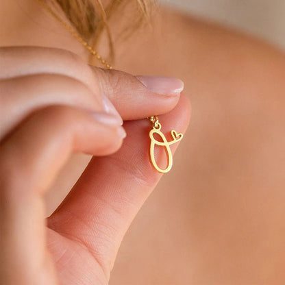 Initial Necklace - Signed with Love