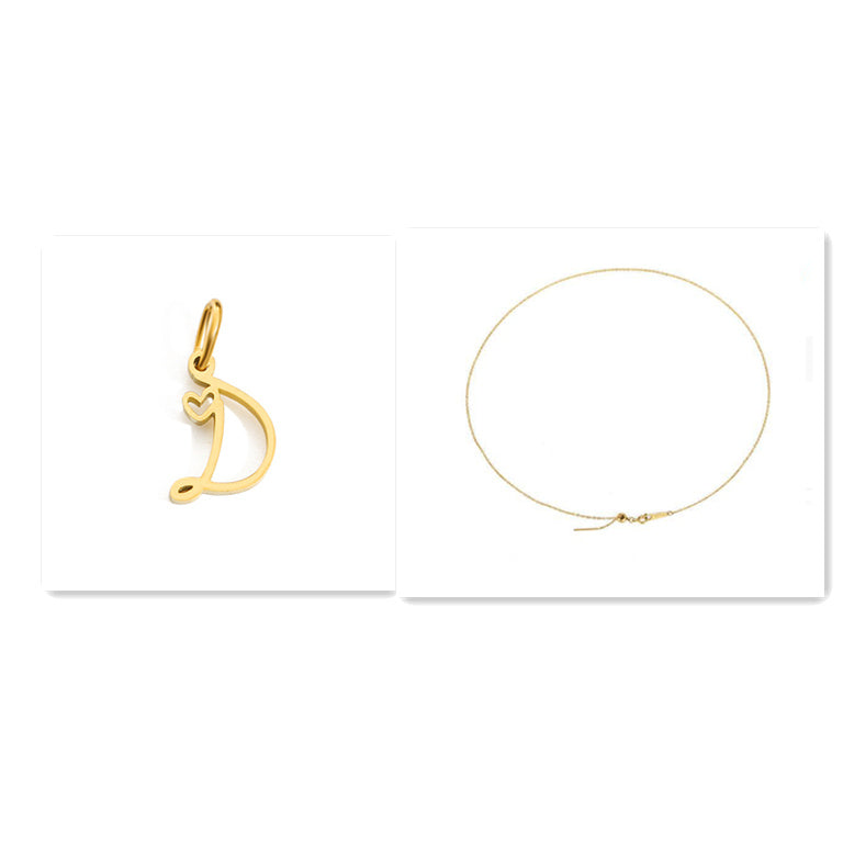 Initial Necklace - Signed with Love