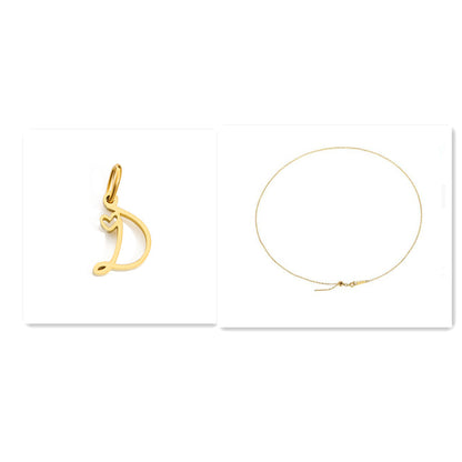 Initial Necklace - Signed with Love