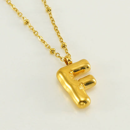 Fashion Bubble Letter Necklace