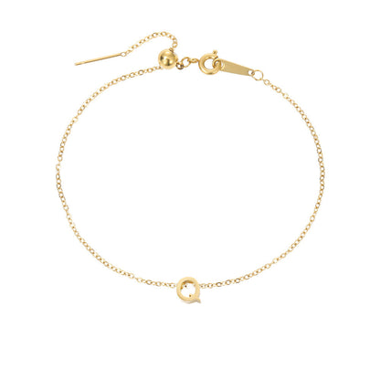 Golden Initial Charm Bracelet