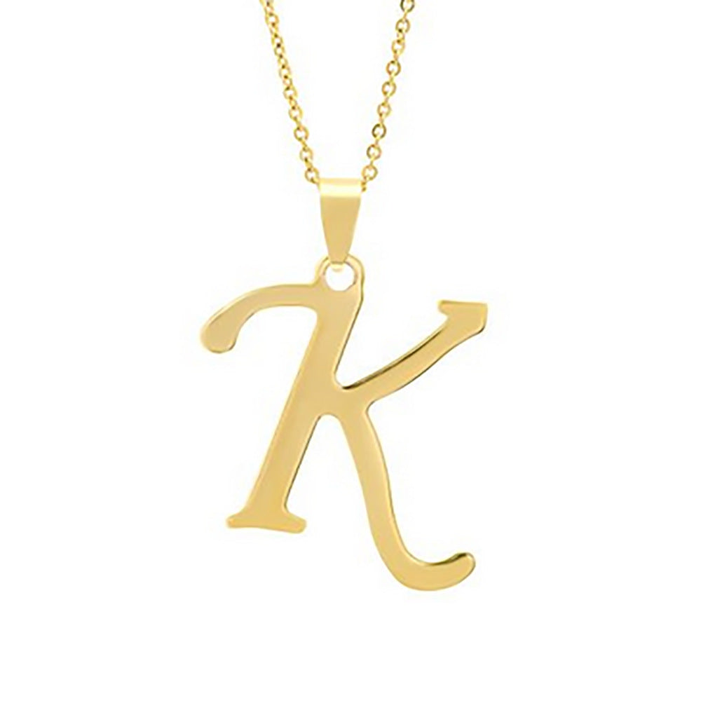 Elegant Flat Letter Necklace – Personalized Jewelry
