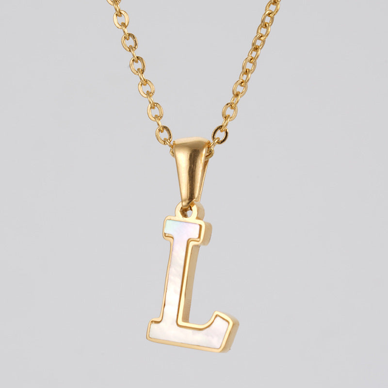Delicate Flat Letter Charm Necklace