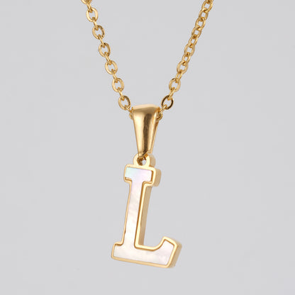 Delicate Flat Letter Charm Necklace