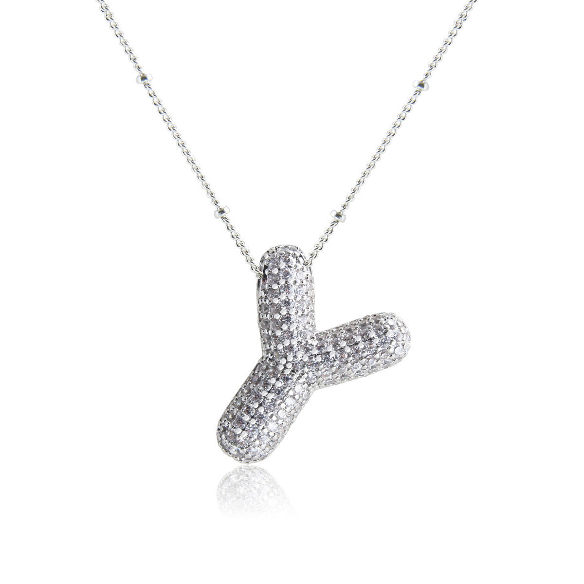 Iced Out Letter Charms Necklace