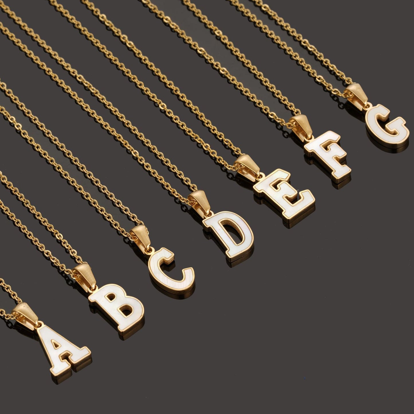 Delicate Flat Letter Charm Necklace