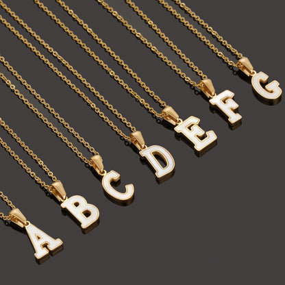 Delicate Flat Letter Charm Necklace