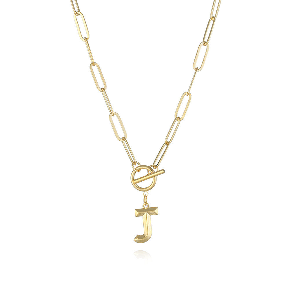 Chunky Letter Chain Necklace