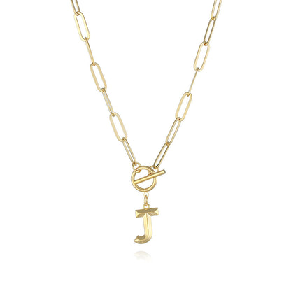 Chunky Letter Chain Necklace