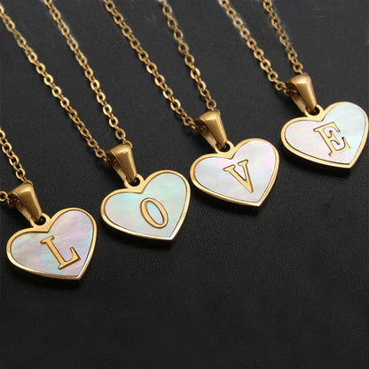Tiny Mirror Initial Heart Necklace – Personalized Gift for Her