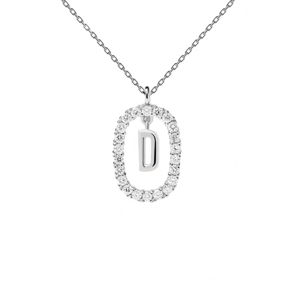 Initial Oval Sparkle